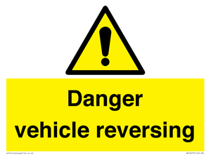 Danger Vehicles Reversing